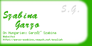 szabina garzo business card